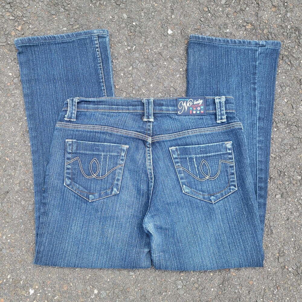 No Baby Vintage Y2K Low Rise Bootcut Denim Jeans